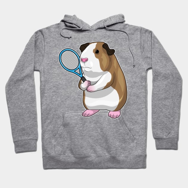 Guinea pig Tennis Tennis racket Hoodie by Markus Schnabel